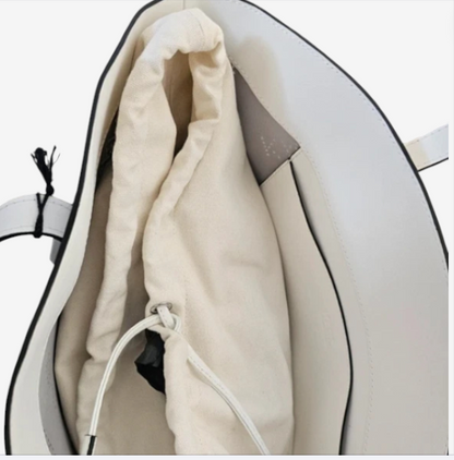 Karl Lagerfeld Women’s White Leather Shopper Bag – Authentic Designer Tote, Brand New