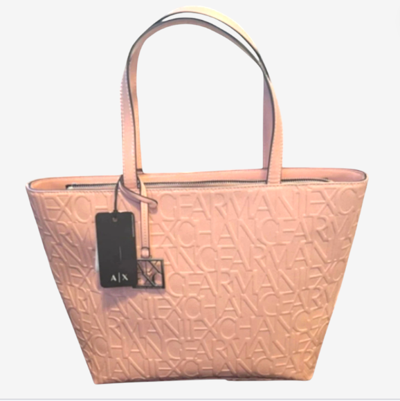 Armani Exchange Women’s Pink Handbag – Authentic Designer Tote, Brand New