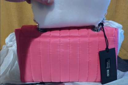 Versace Jeans Couture Soft Logo Lock Shoulder Bag – Pink | New with Tags